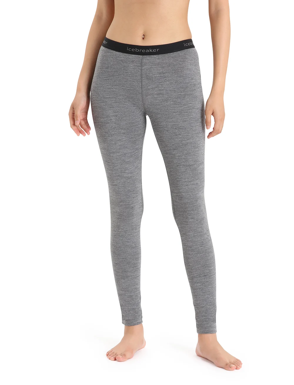 Icebreaker - W 200 Oasis Leggings - underställsbyxor - gritstone hthr-013 - 0