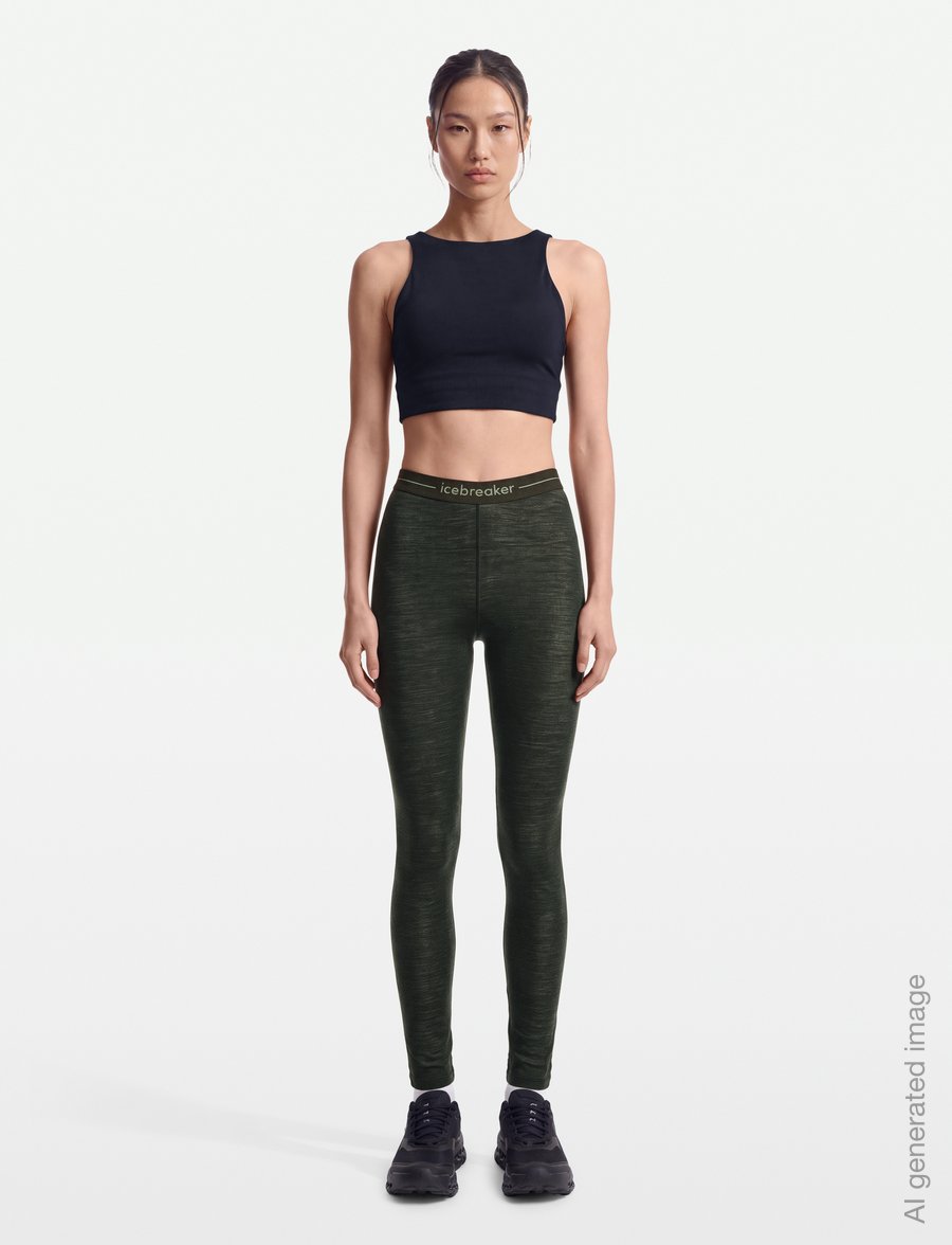 Icebreaker - W 175 Everyday Leggings - funkionsunterwäsche - hosen - dk loden - 0
