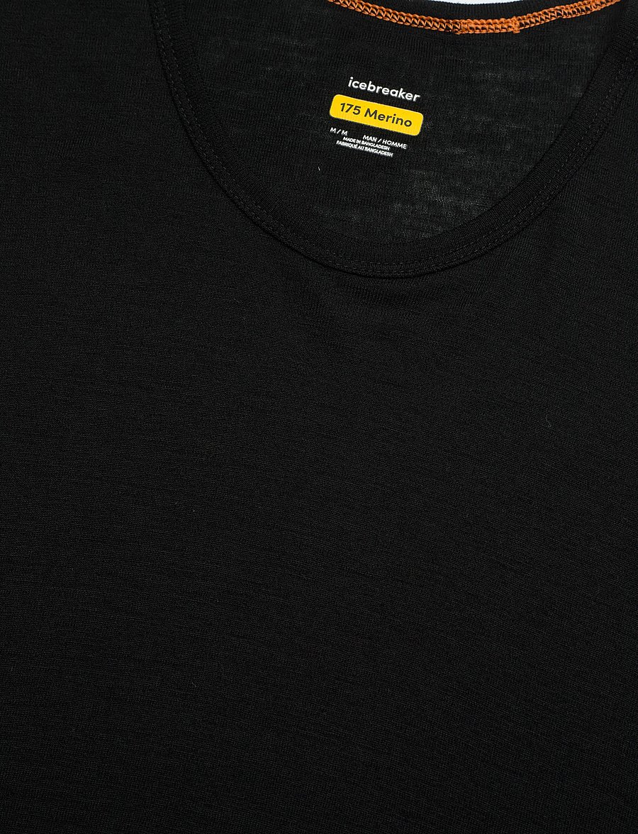Icebreaker - Men Merino 175 Everyday SS Crewe - funktionsunterwäsche - oberteile - black - 2