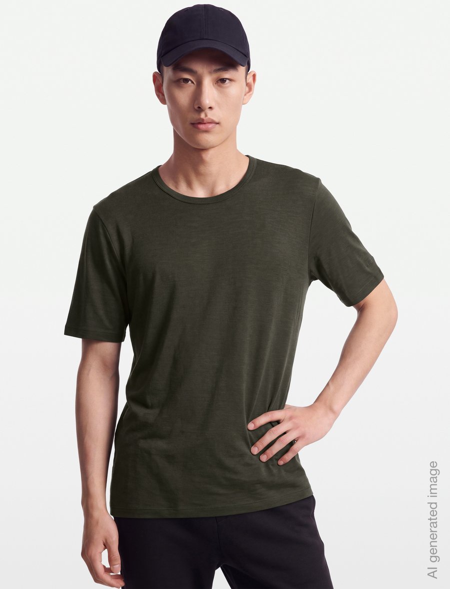 Icebreaker - M 175 Everyday SS Crewe - base layer tops - dk loden - 3