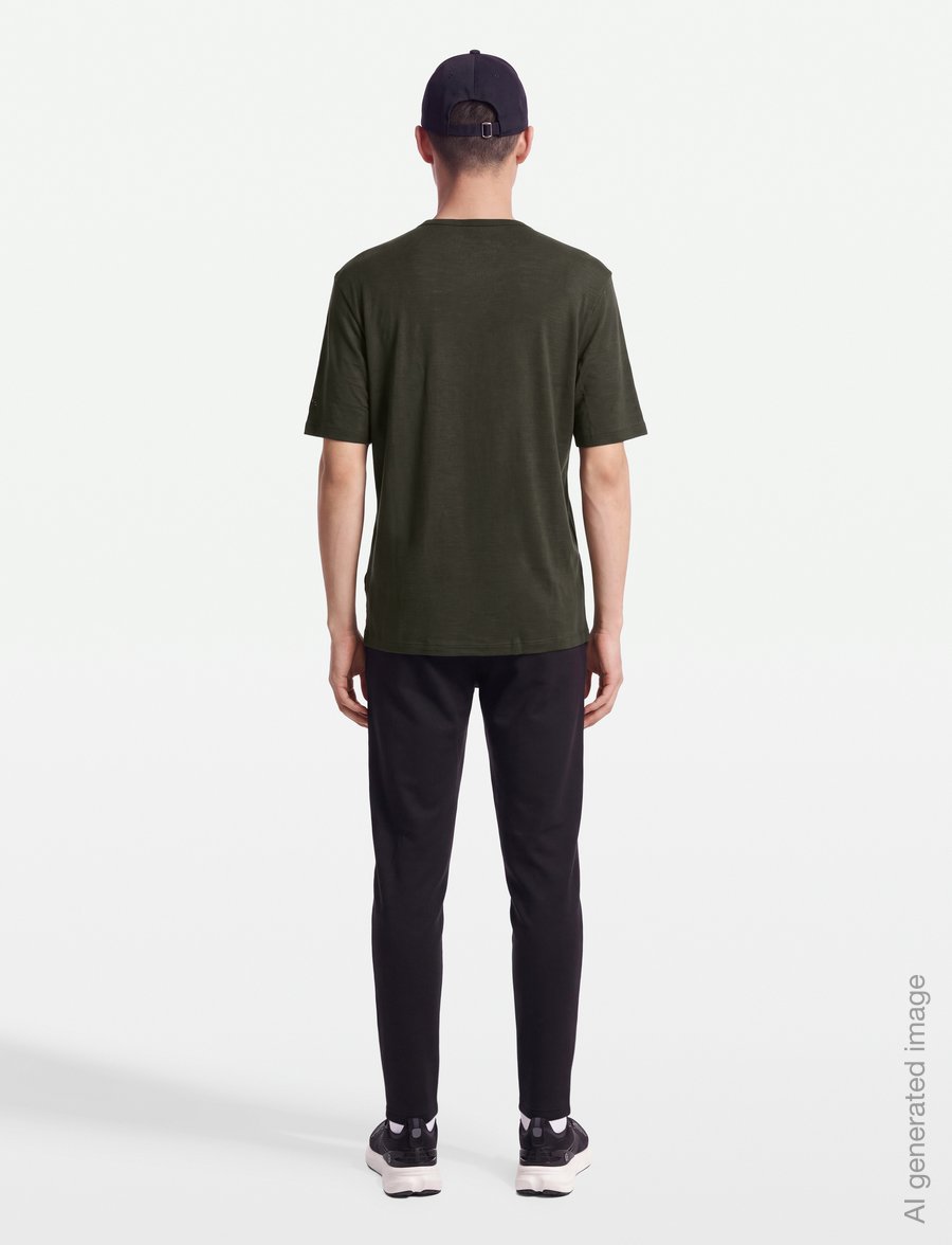 Icebreaker - M 175 Everyday SS Crewe - base layer tops - dk loden - 4