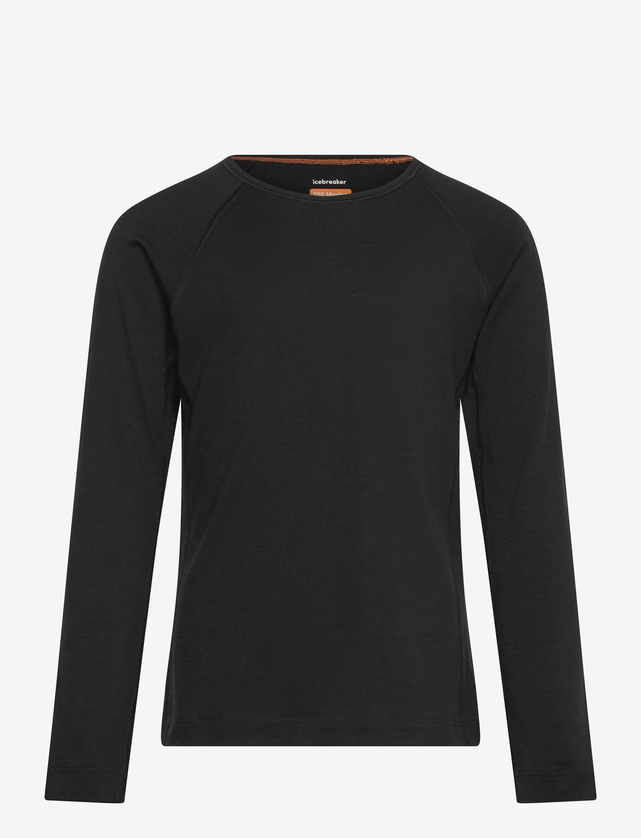 Icebreaker Kids Merino 200 Oasis LS Crewe - Base layer tops - BLACK / black