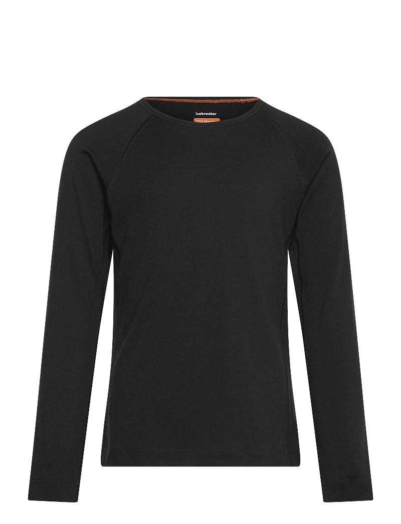 Icebreaker - Kids Merino 200 Oasis LS Crewe - underställströjor - black - 0