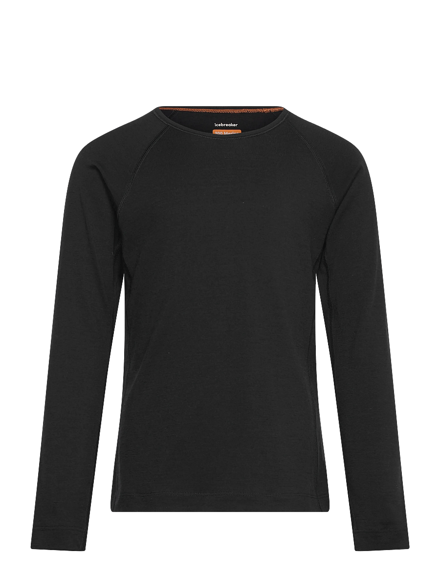 Icebreaker - Kids Merino 200 Oasis LS Crewe - termokrekli - black - 0