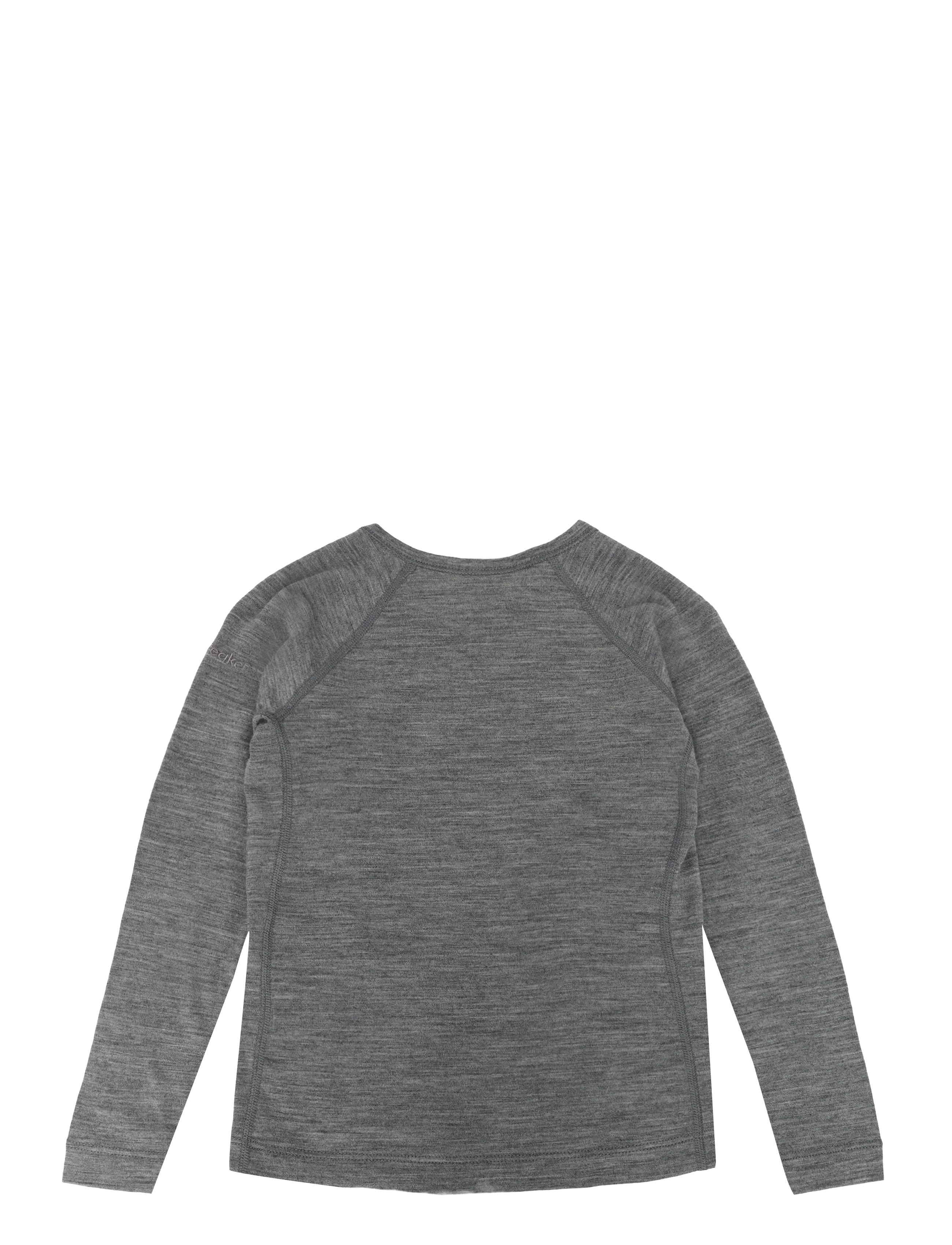 Icebreaker - Kids Merino 200 Oasis LS Crewe - underställströjor - gritstone hthr-013 - 1