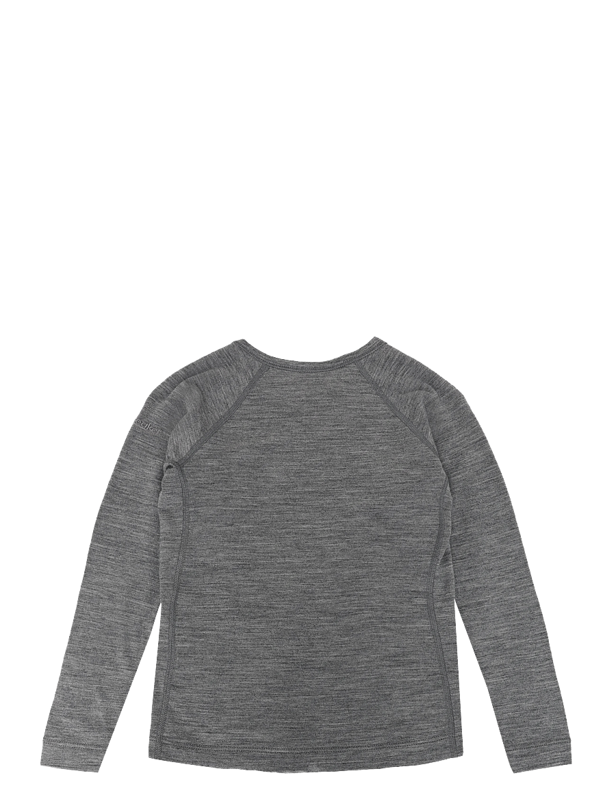 Icebreaker - Kids Merino 200 Oasis LS Crewe - underställströjor - gritstone hthr-013 - 1