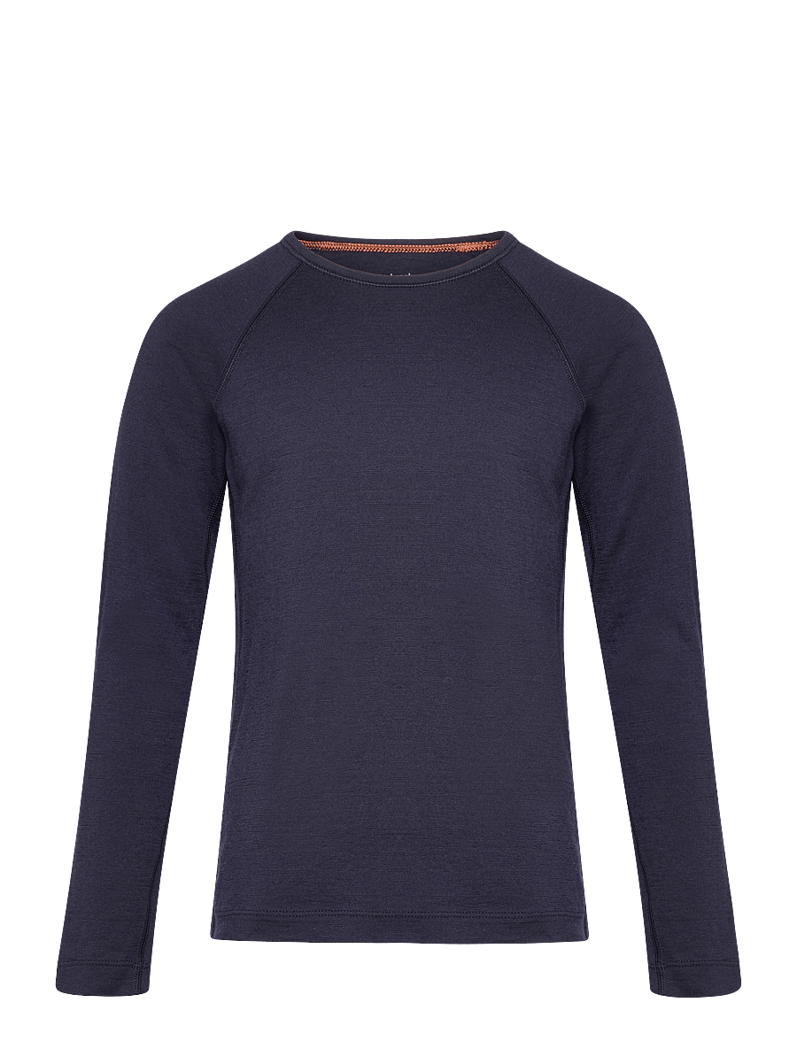Icebreaker - Kids Merino 200 Oasis LS Crewe - aluskihina kantavad alussärgid - midnight navy - 0