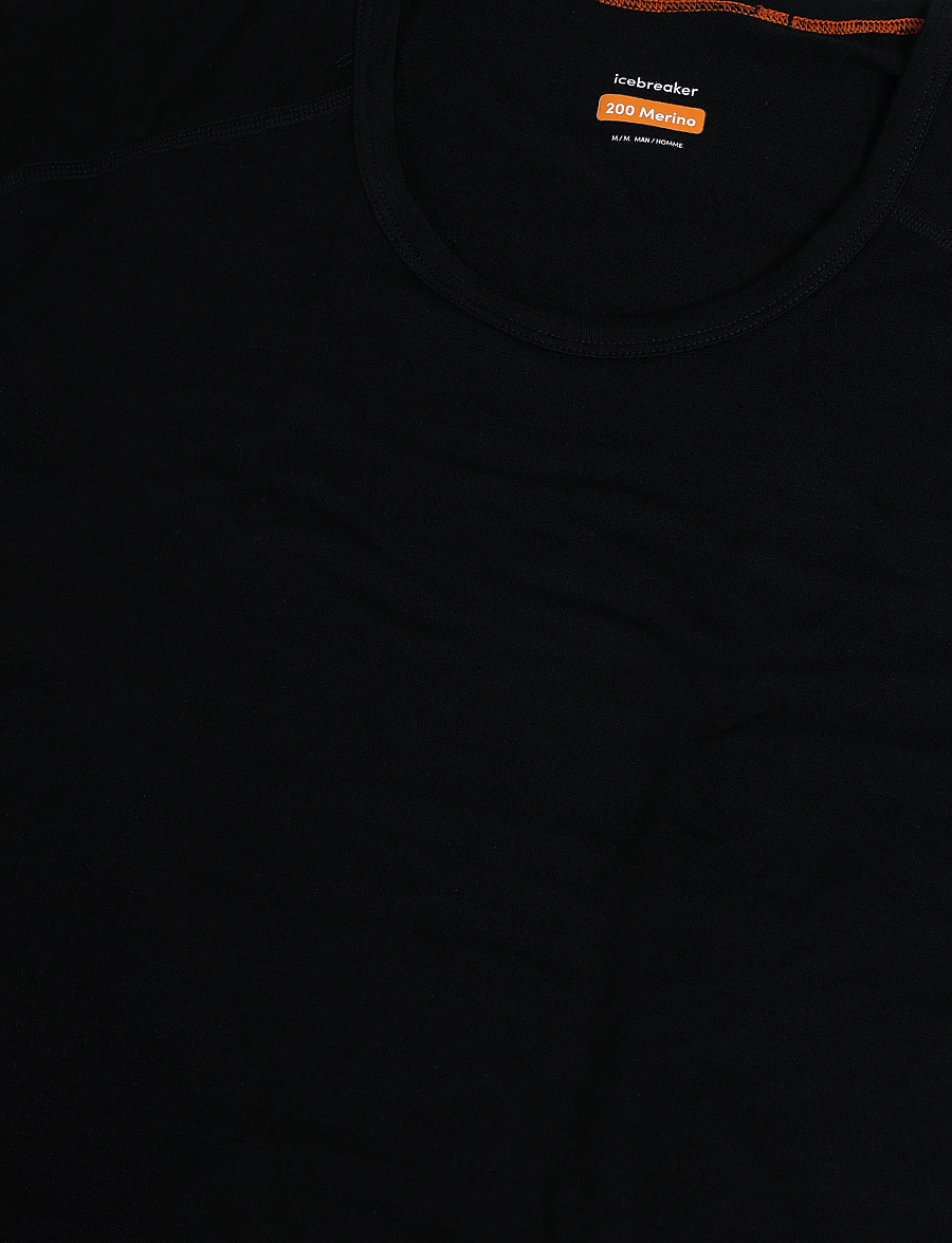 Icebreaker - Men Merino 200 Oasis SS Crewe - funktionsunterwäsche - oberteile - black - 2