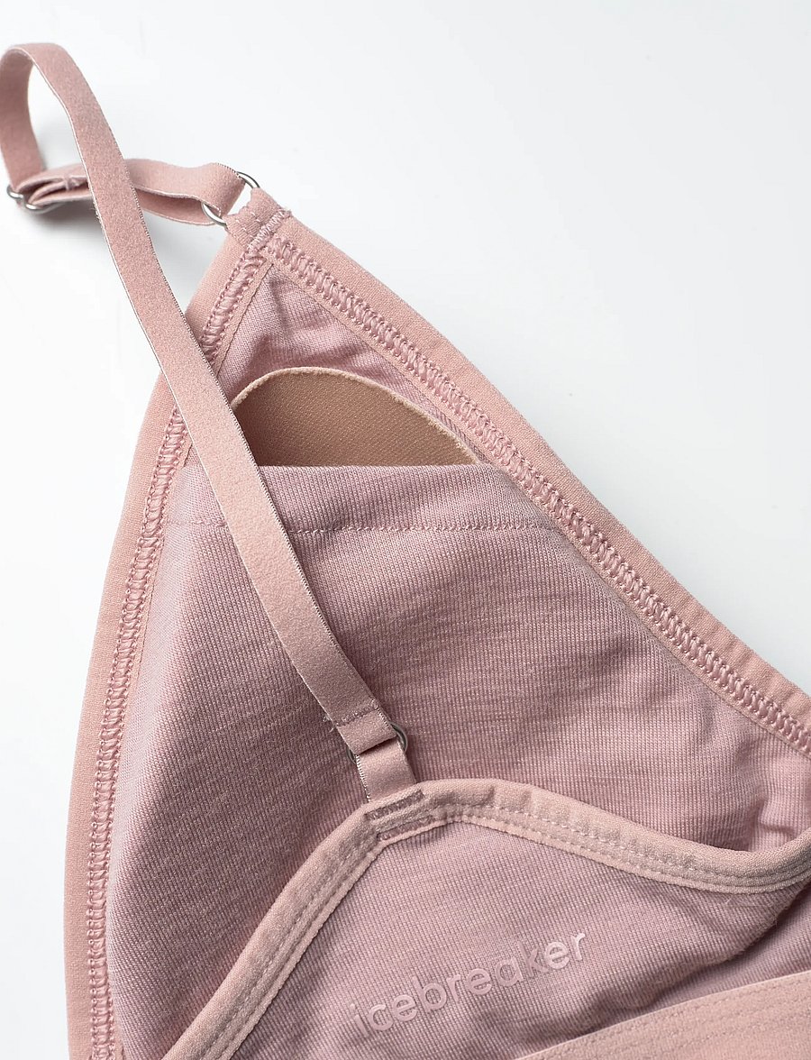 Icebreaker - W Siren Bra - sports-bh'er - pink quartz - 3