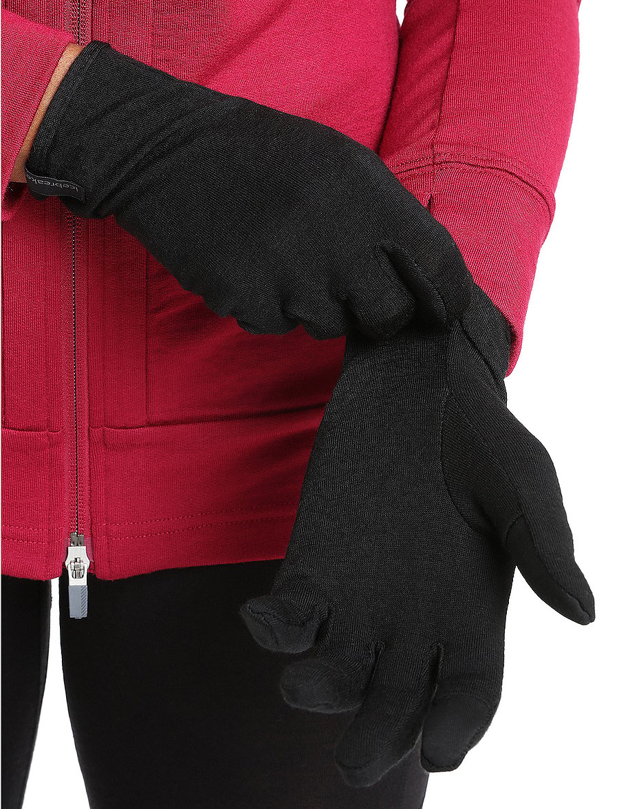 Icebreaker - Unisex Merino 260 Oasis Glove Liners - black - 2
