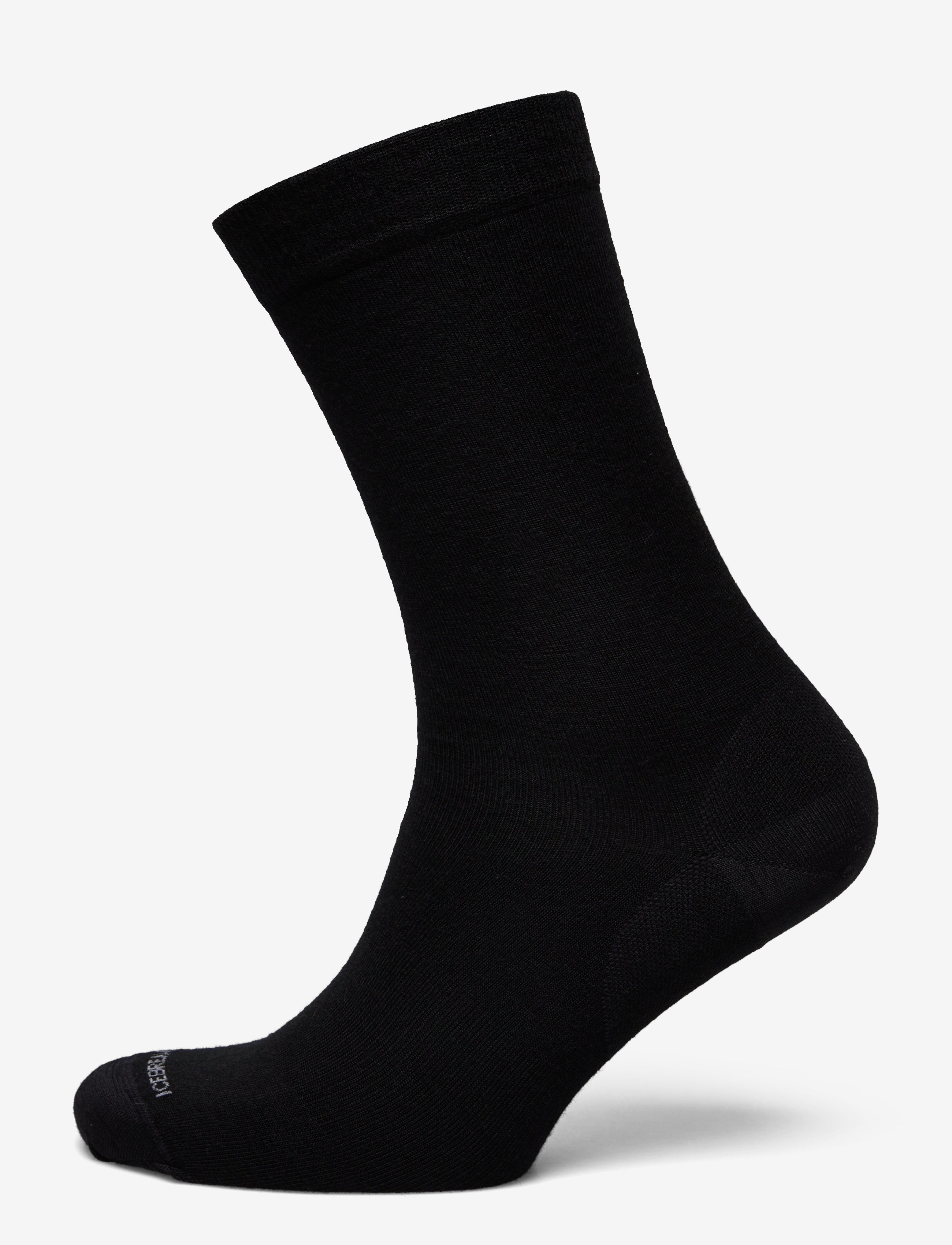 Icebreaker M Lifestyle Fine Gauge Crew - Tøj - BLACK / black