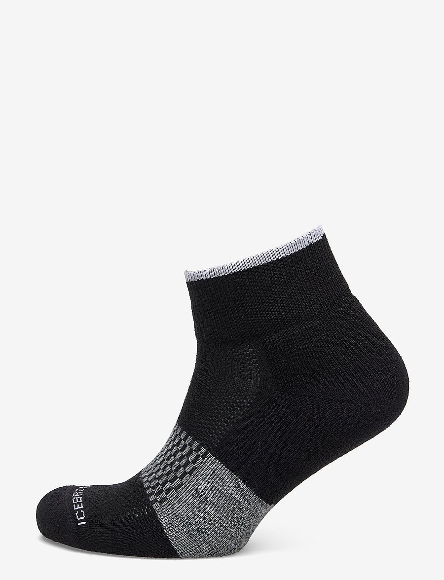 Icebreaker - Men Merino Multisport Light Mini - spordisokid - black/snow/metro hthr - 0