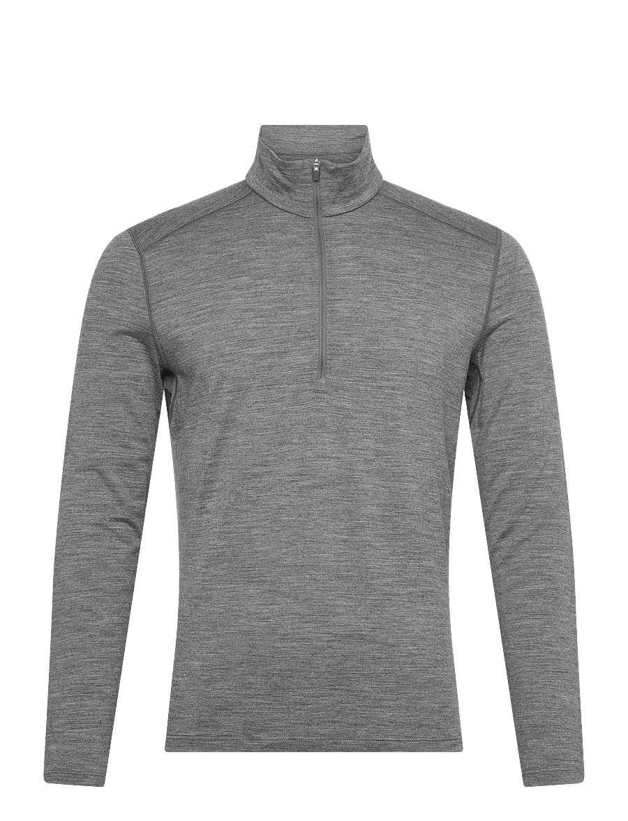 Icebreaker - M 200 Oasis LS Half Zip - funktionsunterwäsche - oberteile - gritstone hthr-013 - 0
