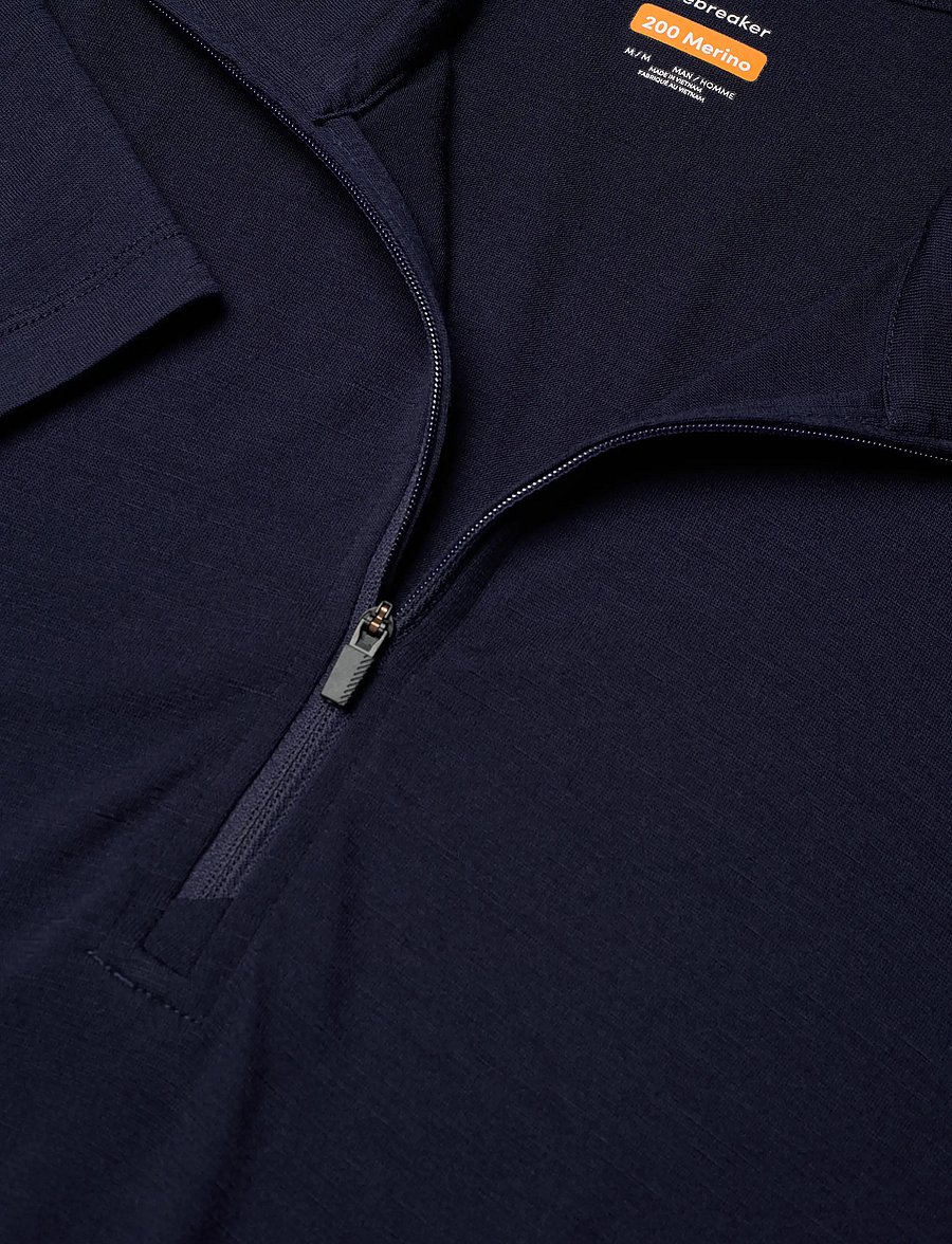 Icebreaker - M 200 Oasis LS Half Zip - funktionsunterwäsche - oberteile - midnight navy - 2