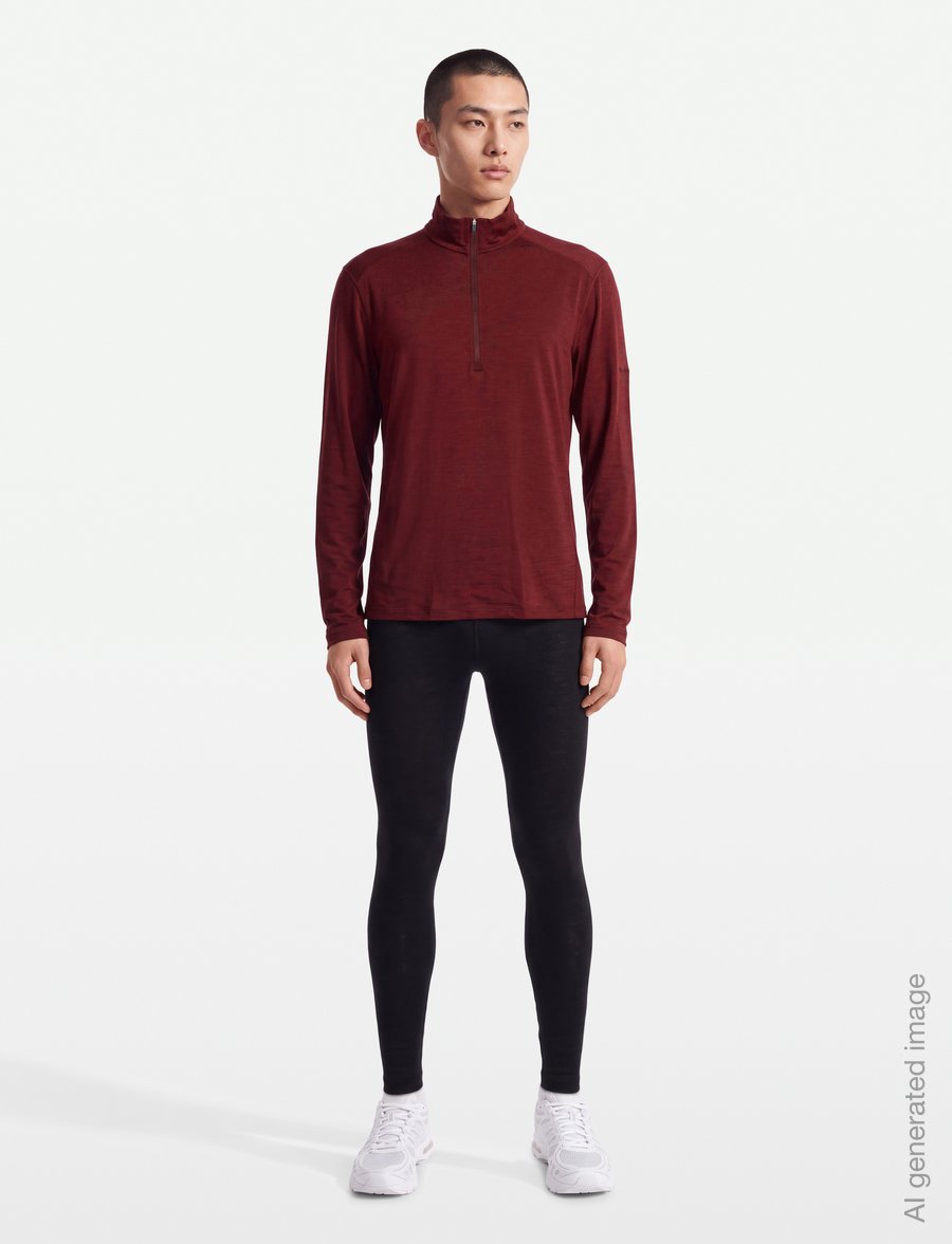 Icebreaker - M 200 Oasis LS Half Zip - maillot de corps thermique - port - 0