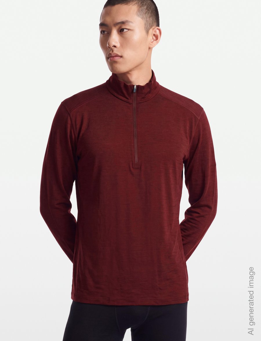 Icebreaker - M 200 Oasis LS Half Zip - maillot de corps thermique - port - 3