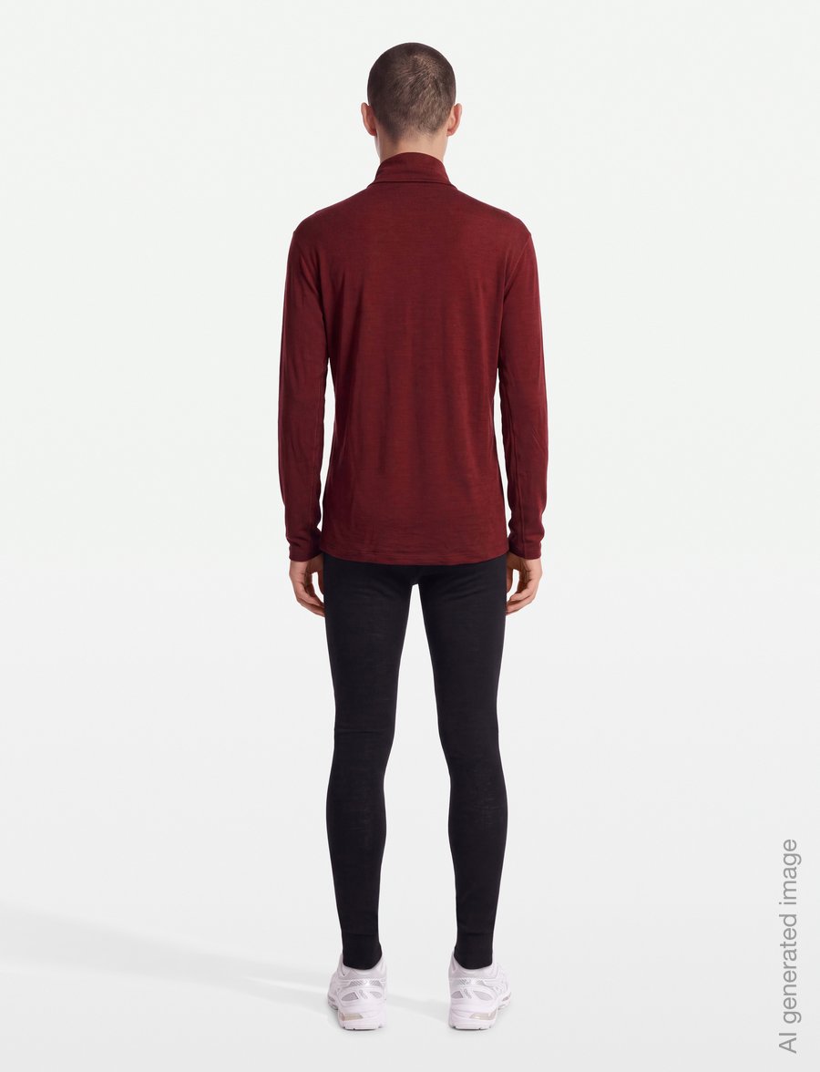 Icebreaker - M 200 Oasis LS Half Zip - maillot de corps thermique - port - 4