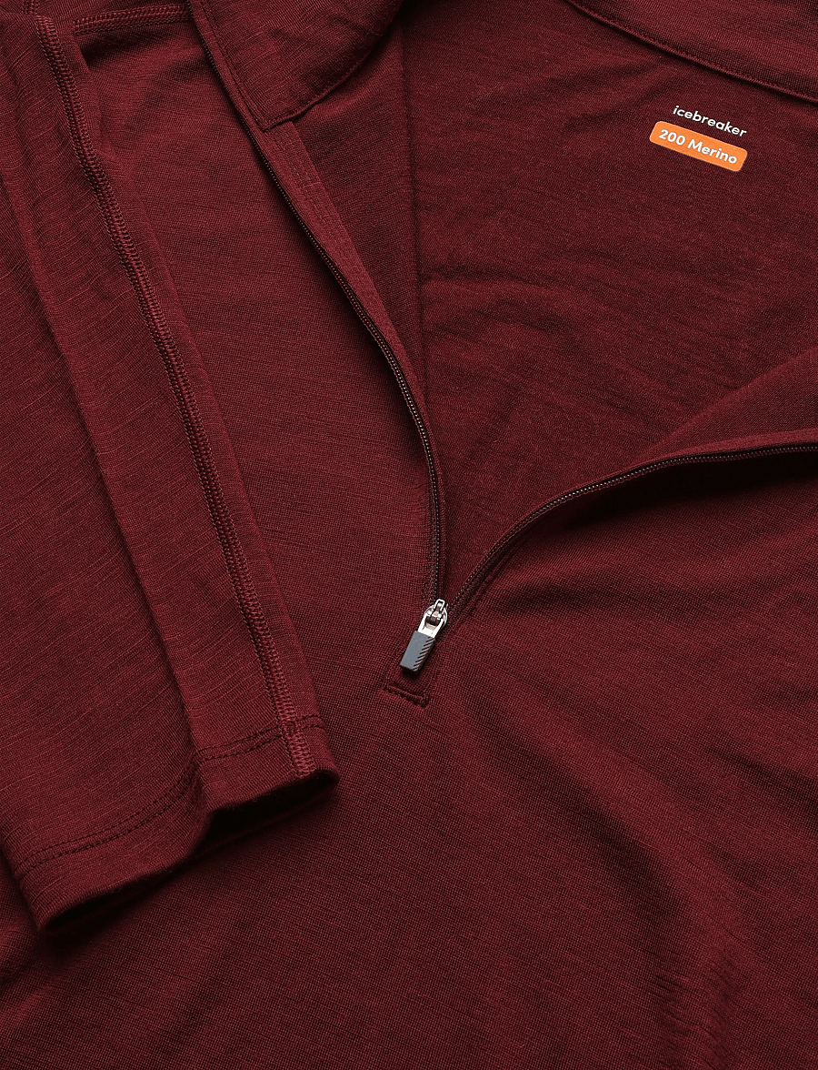 Icebreaker - M 200 Oasis LS Half Zip - funktionsunterwäsche - oberteile - port - 2
