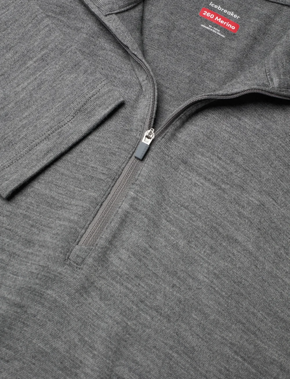 Icebreaker - M 260 Tech LS Half Zip - funktionsunterwäsche - oberteile - gritstone hthr-013 - 2