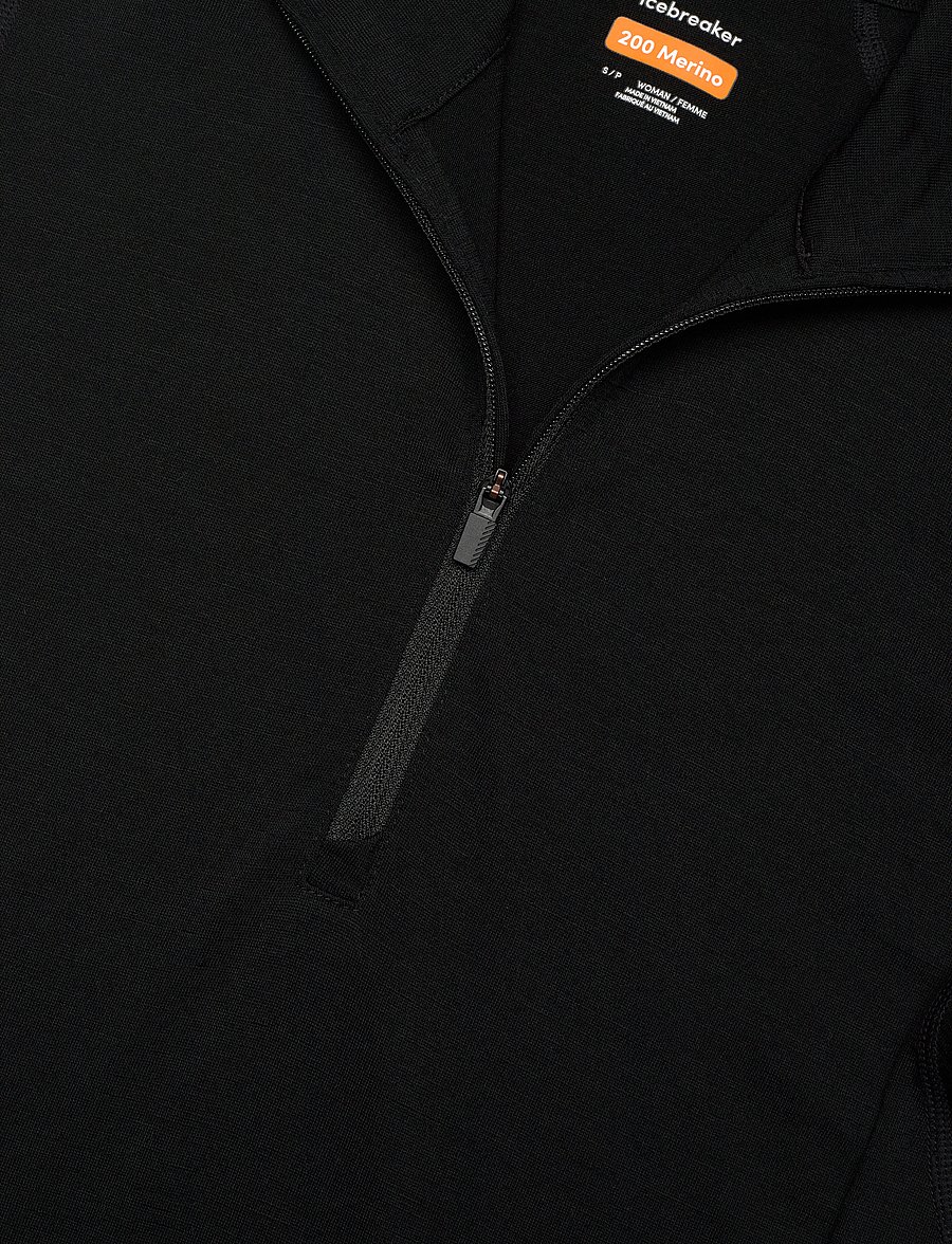 Icebreaker - W 200 Oasis LS Half Zip - oberteile - black - 2