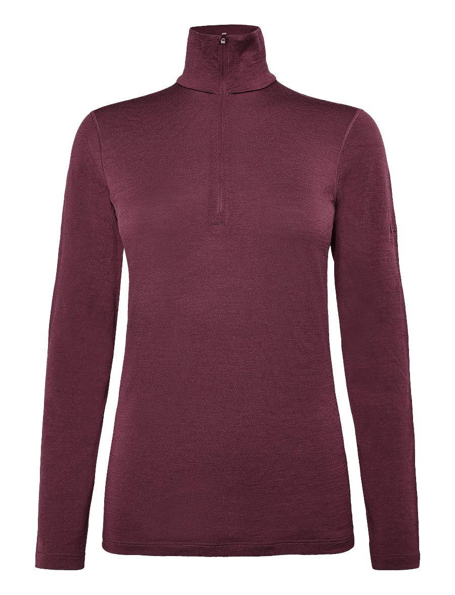 Icebreaker - W 200 Oasis LS Half Zip - oberteile - dk berry - 0