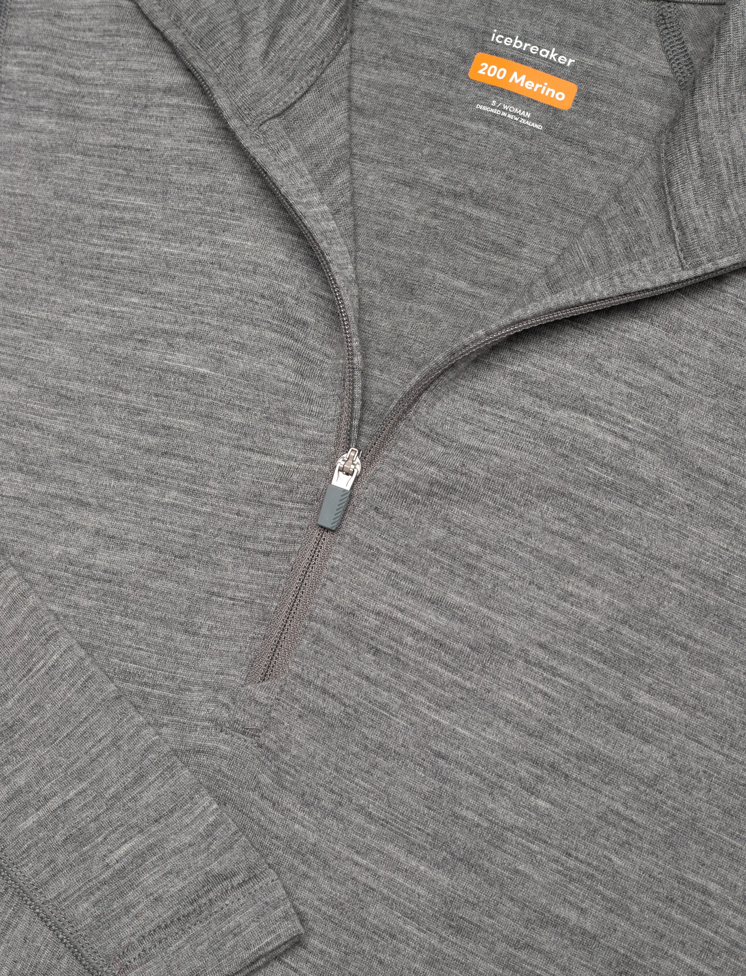 Icebreaker - W 200 Oasis LS Half Zip - midlayer-jakker - gritstone hthr-013 - 2