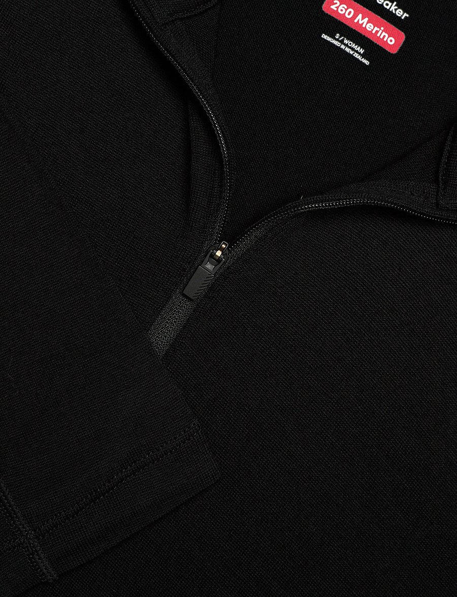 Icebreaker - Women Merino 260 Oasis LS Half Zip - underställströjor - black - 2