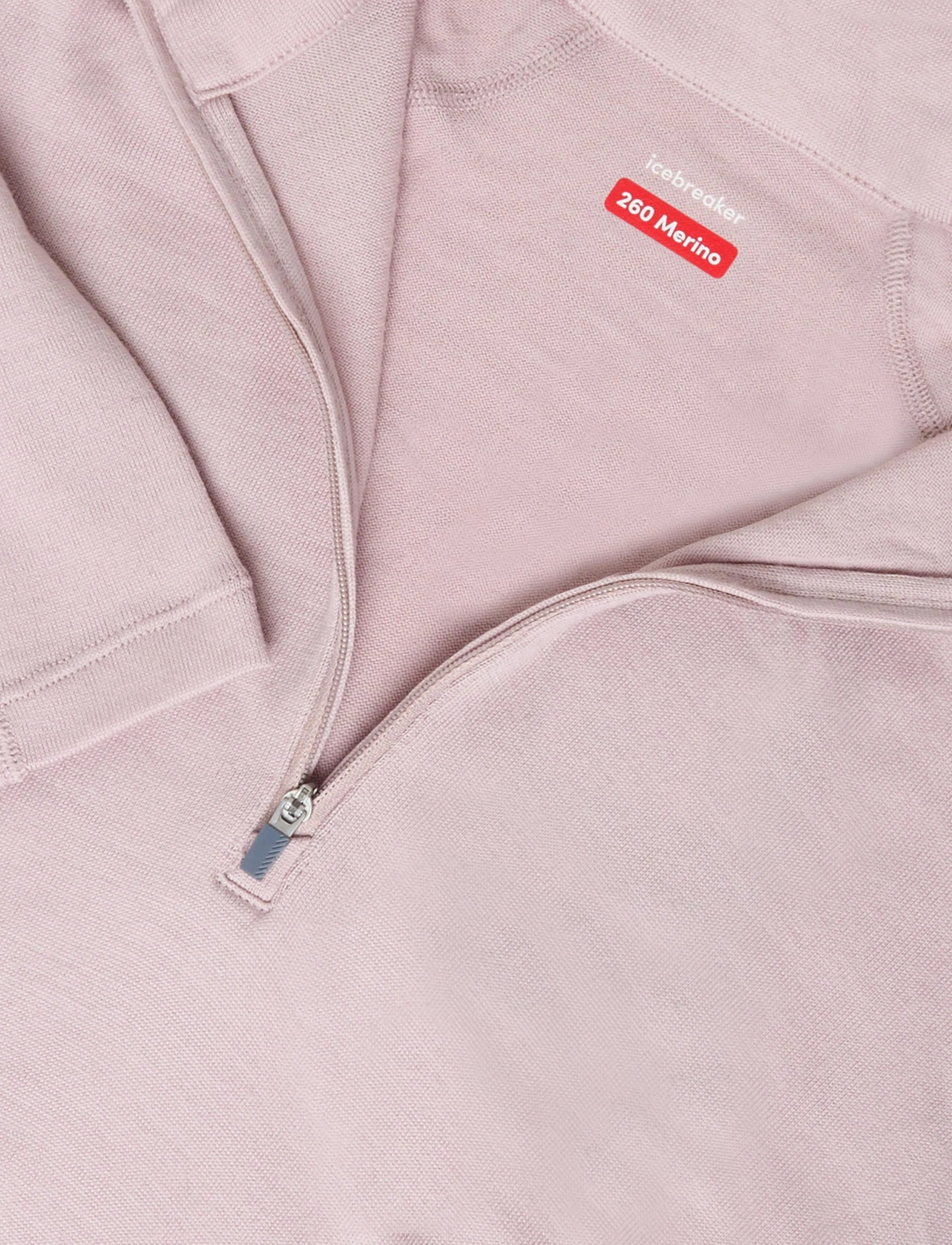 Icebreaker - Women Merino 260 Oasis LS Half Zip - baselayer overdele - pink quartz - 2