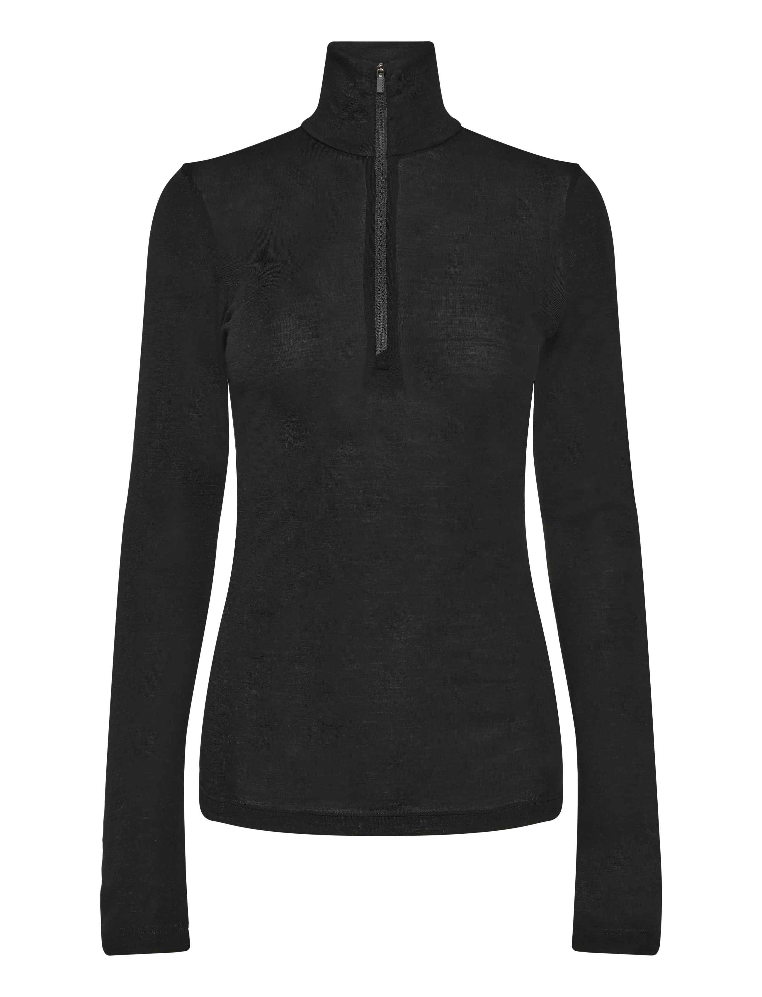 Icebreaker W 175 Everyday LS Half Zip - Kleidung - BLACK / black