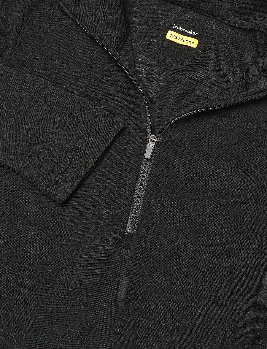 Icebreaker - W 175 Everyday LS Half Zip - funktionsunterwäsche - oberteile - black - 2
