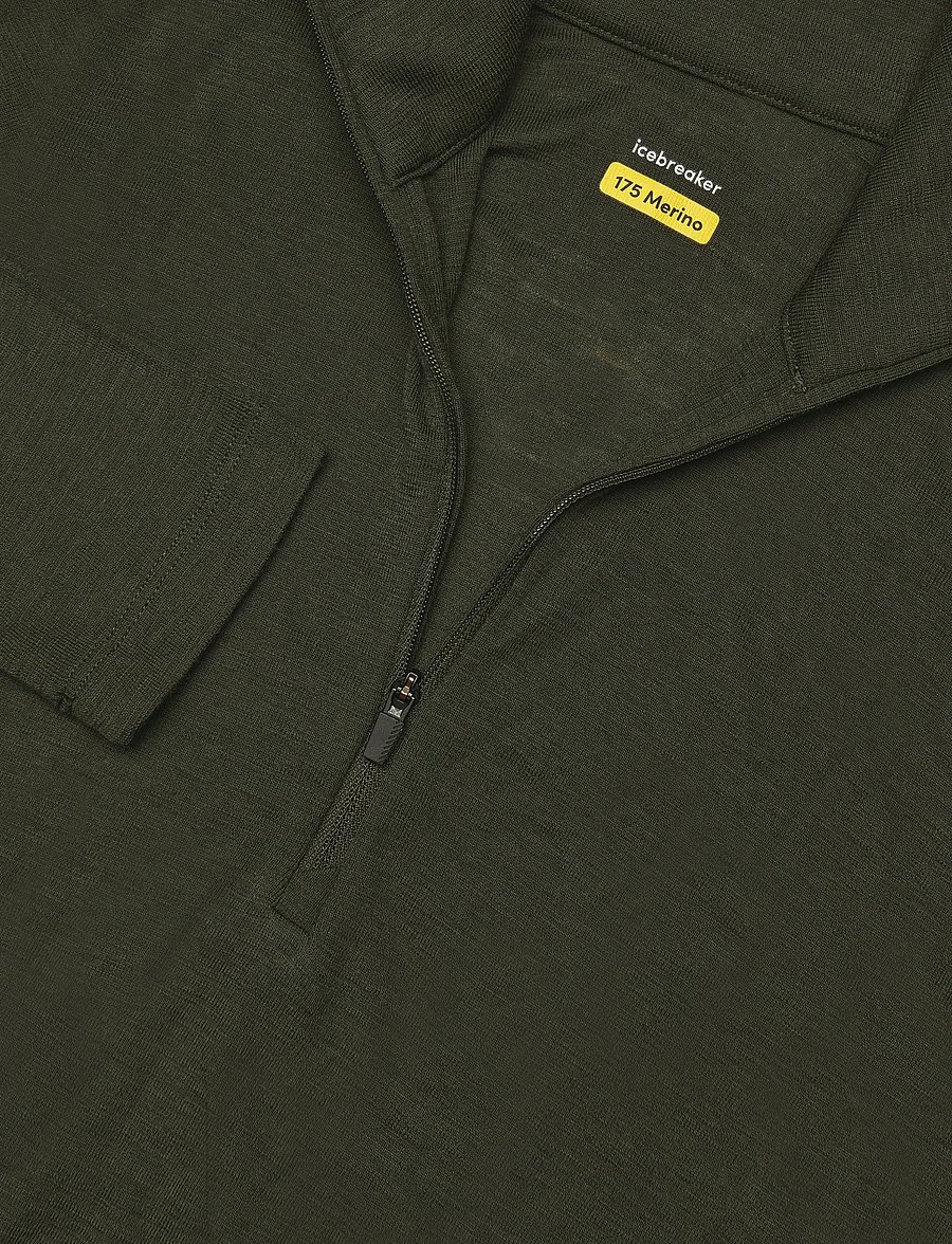 Icebreaker - W 175 Everyday LS Half Zip - underställströjor - dk loden - 2