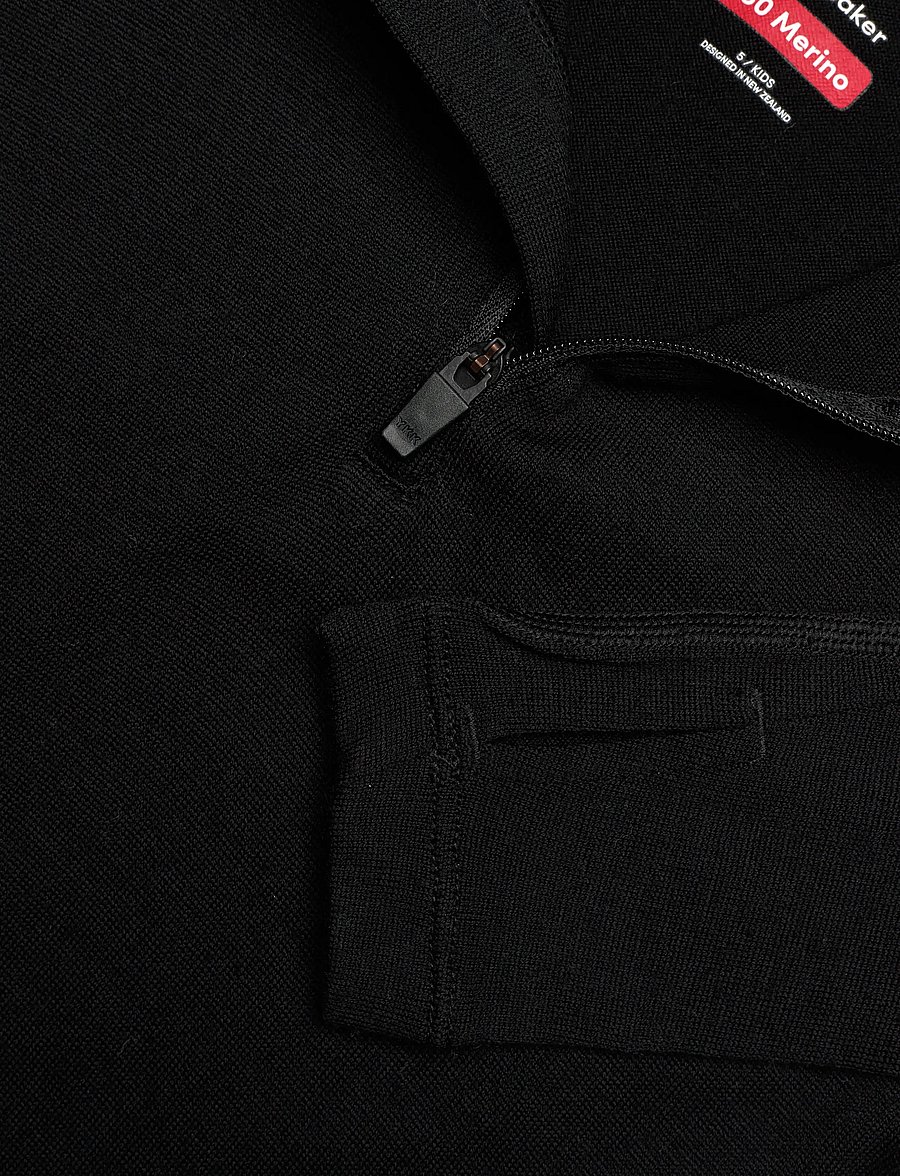 Icebreaker - Kids Merino 260 Tech LS Half Zip - aluskihina kantavad alussärgid - black - 2