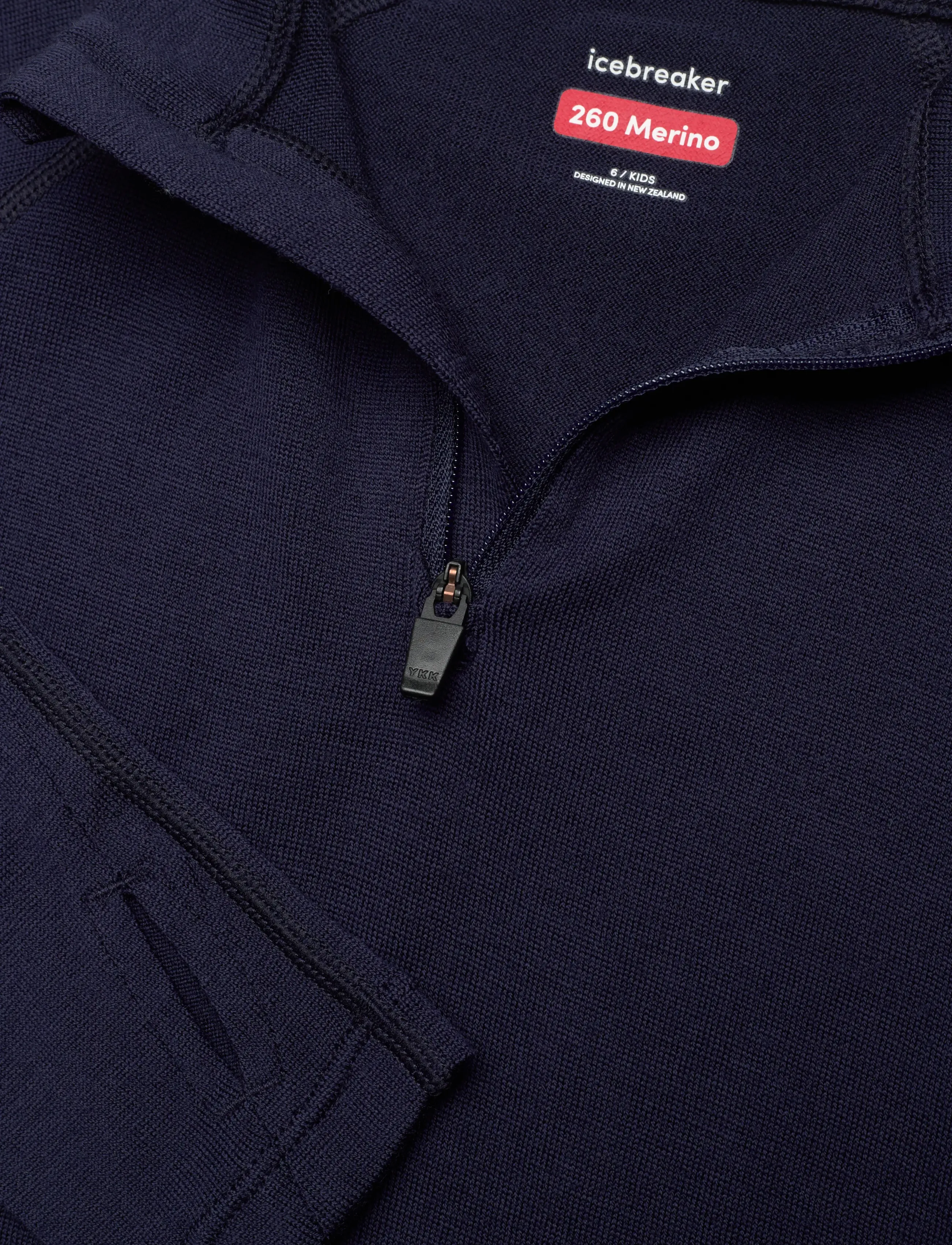 Icebreaker - Kids Merino 260 Tech LS Half Zip - aluskihina kantavad alussärgid - midnight navy - 2