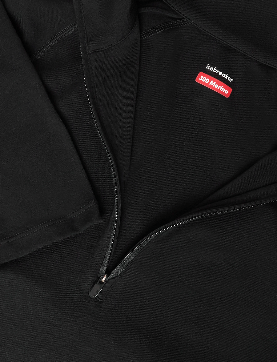 Icebreaker - M 300 MerinoFine Polar LS Half Zip - underställströjor - black - 2