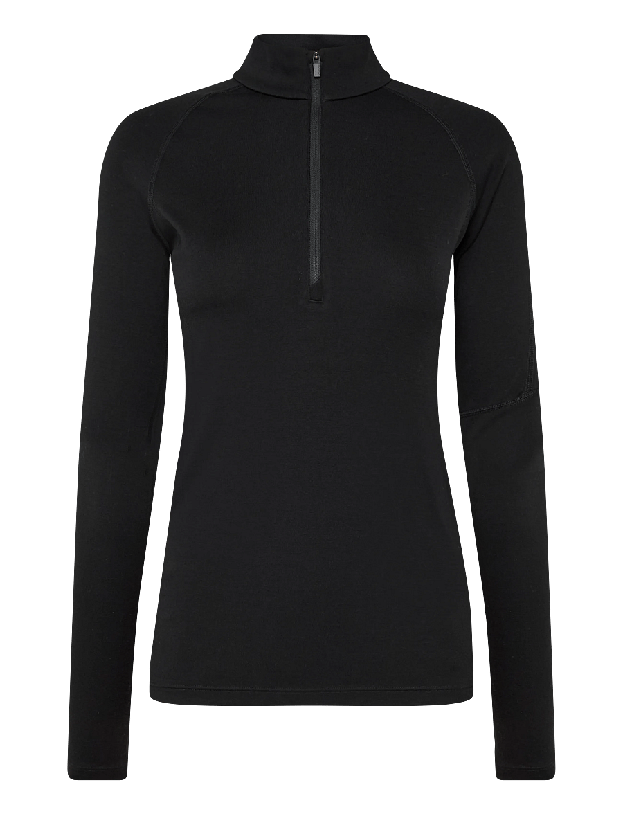 Icebreaker - W 300 MerinoFinePolar LS Half Zip - funktionsunterwäsche - oberteile - black - 0