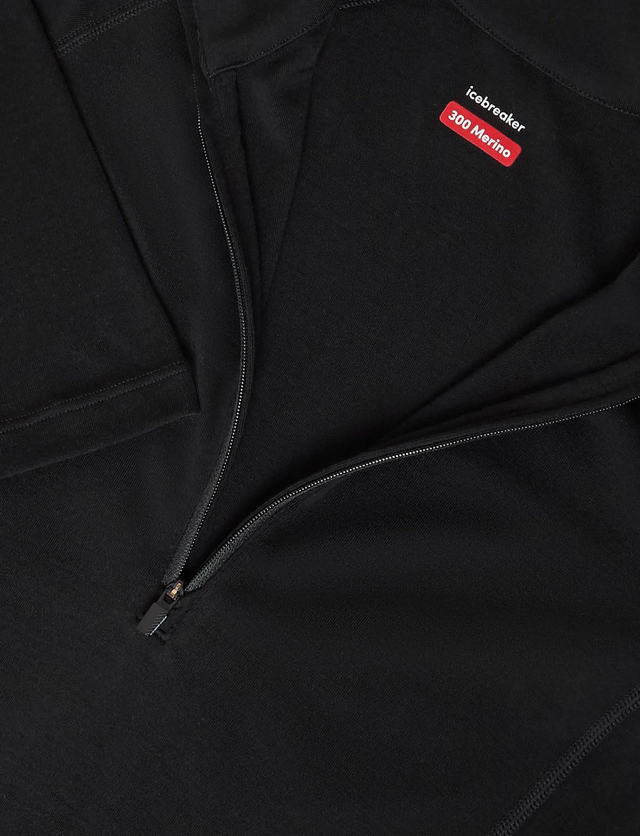 Icebreaker - W 300 MerinoFinePolar LS Half Zip - funktionsunterwäsche - oberteile - black - 2