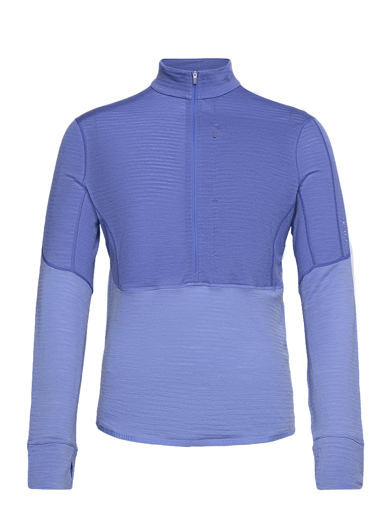 Icebreaker - M Mer 200 Realfleece Descender LS Half - fleece og mellemlag - brilliant/baja/cb - 0