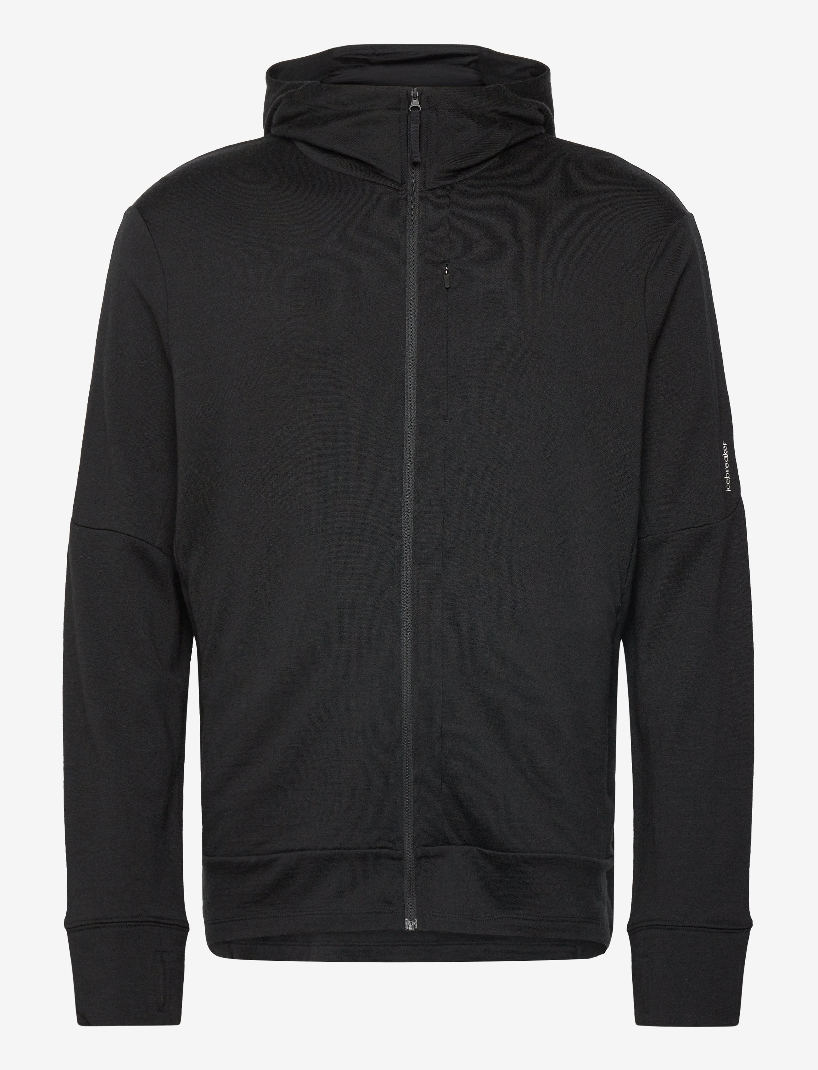 Icebreaker Men Merino 260 Quantum LS Zip Hoodie - Oberteile - BLACK / black