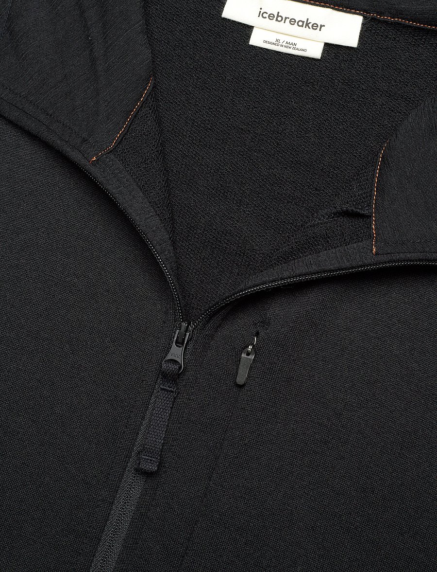 Icebreaker - Men Merino 260 Quantum LS Zip Hoodie - sweatshirts - black - 2