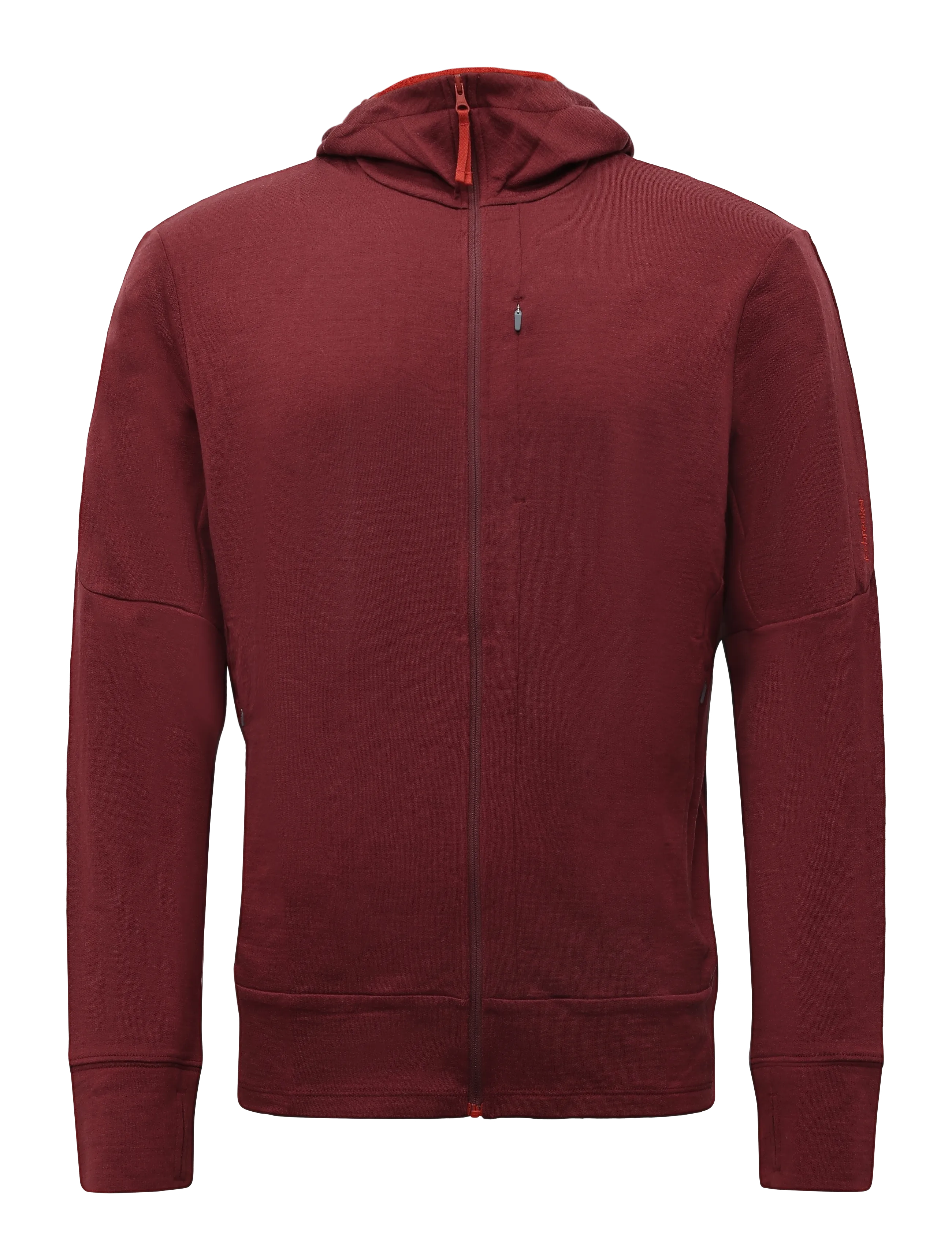 Icebreaker Men Merino 260 Quantum LS Zip Hoodie - Campaign - PORT/AGATE / burgundy