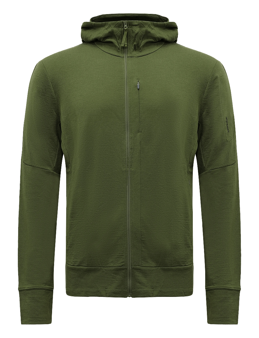 Icebreaker - Men Merino 260 Quantum LS Zip Hoodie - tops - sphagnum - 0