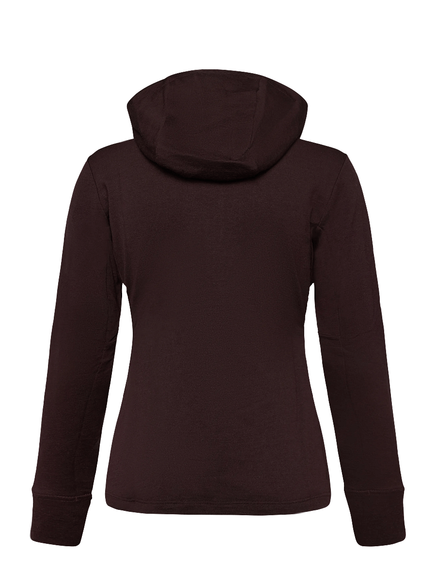 Icebreaker - Women Merino 260 Quantum LS Zip Hoodie - huvtröjor - bittersweet - 1