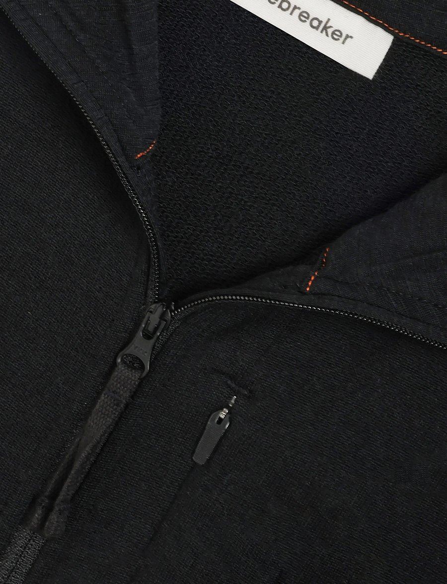 Icebreaker - Women Merino 260 Quantum LS Zip Hoodie - tops - black - 2