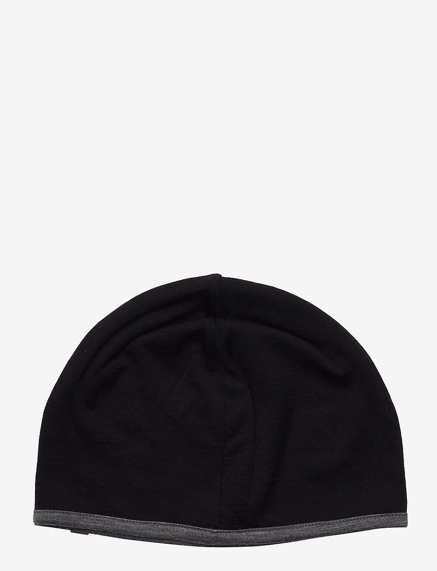 Icebreaker - U 200 Oasis Revers Beanie - huer - black/gritstone hthr - 1