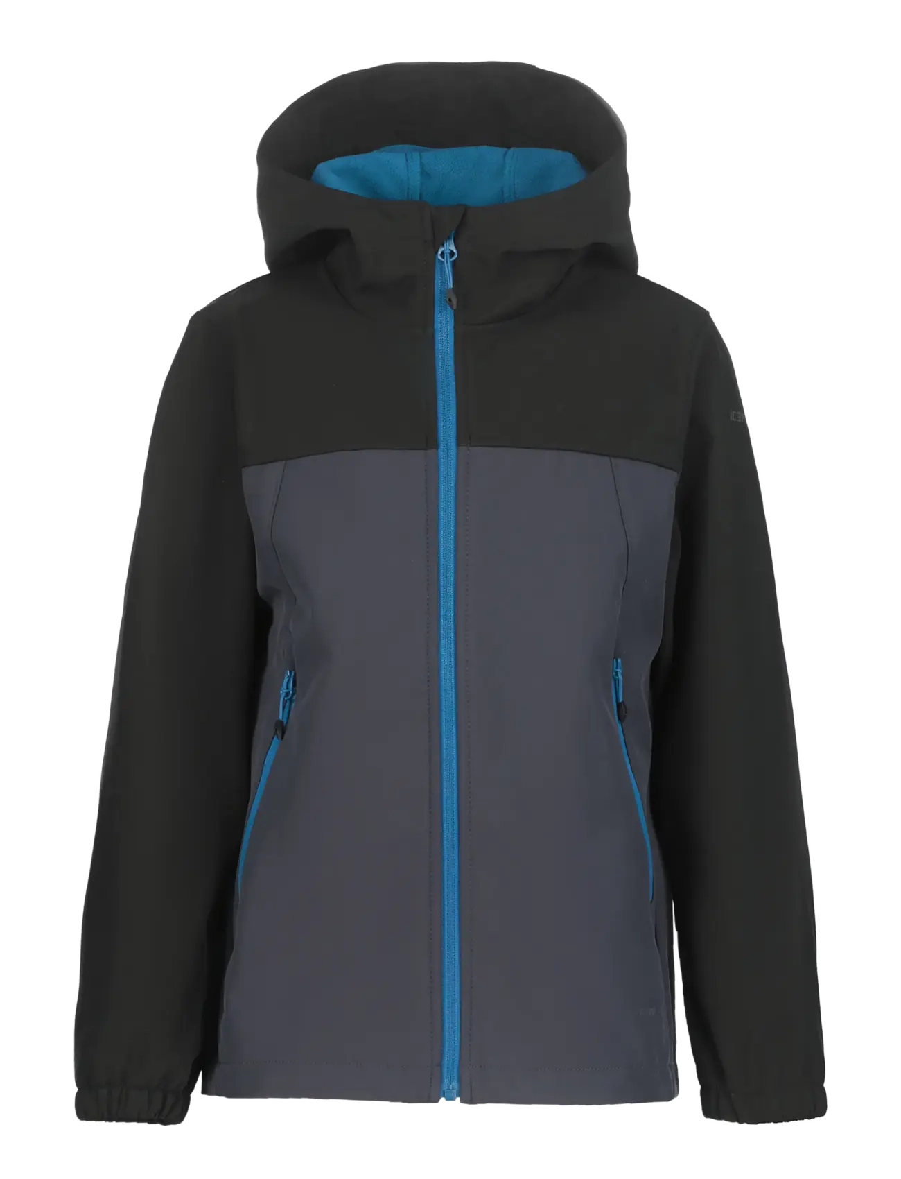 Icepeak Konan Jr/Softshell Jacket, 128 56 cm, Softshells, Grau - Softshell Jackets, Kinder