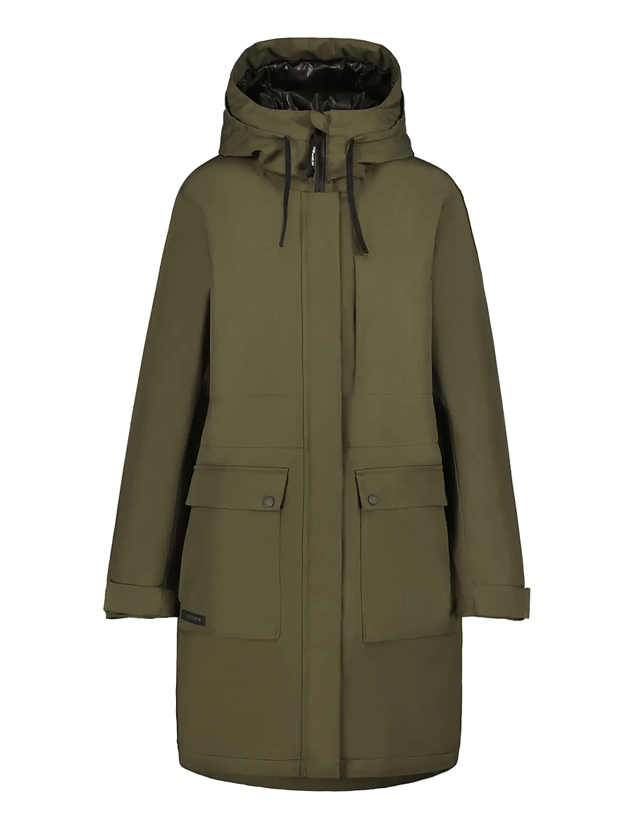 Icepeak - ICEPEAK ADDIE/WM WADDED PARKA - jakker - olive - 0