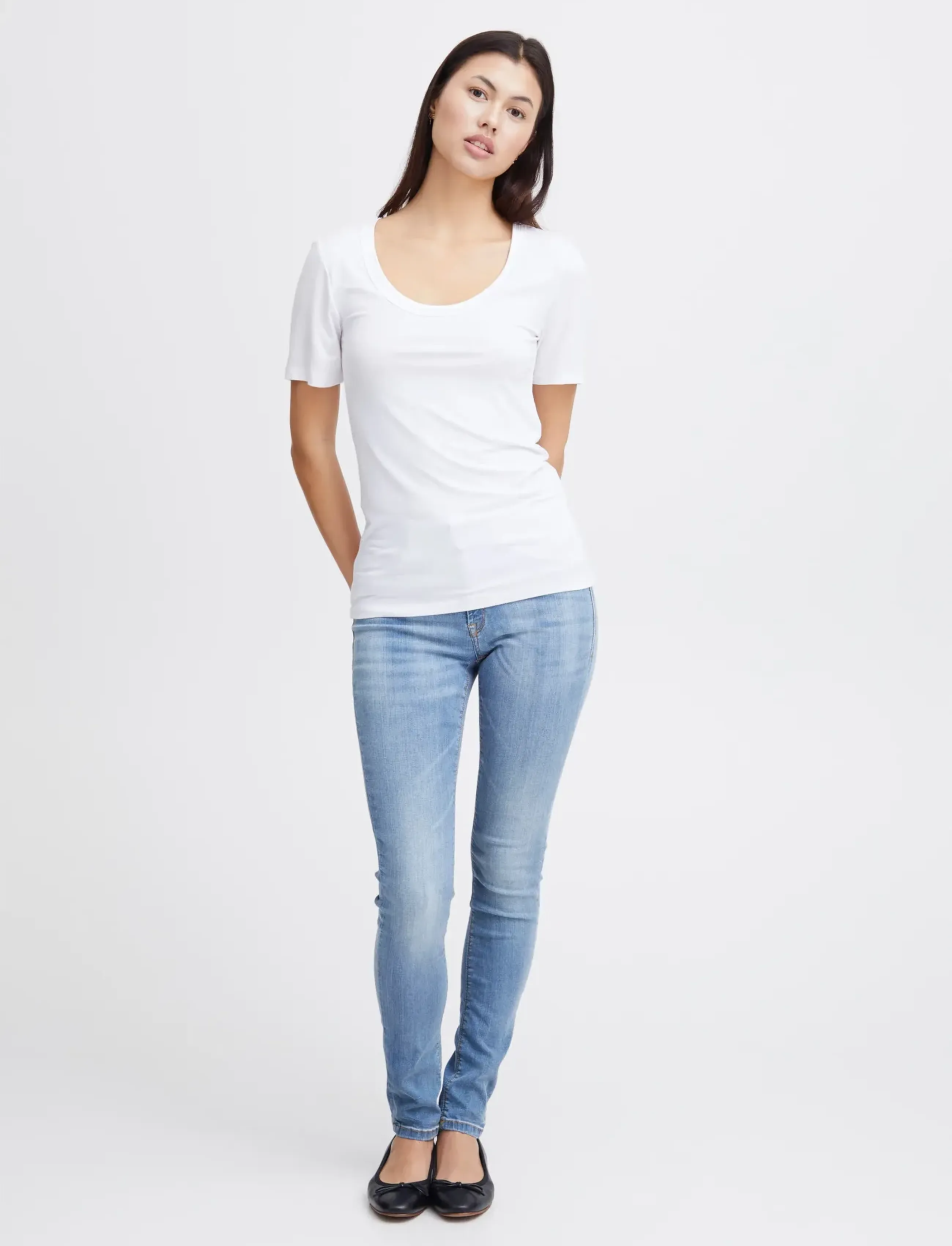 ICHI IHZOLA SS - T-shirts - WHITE / white