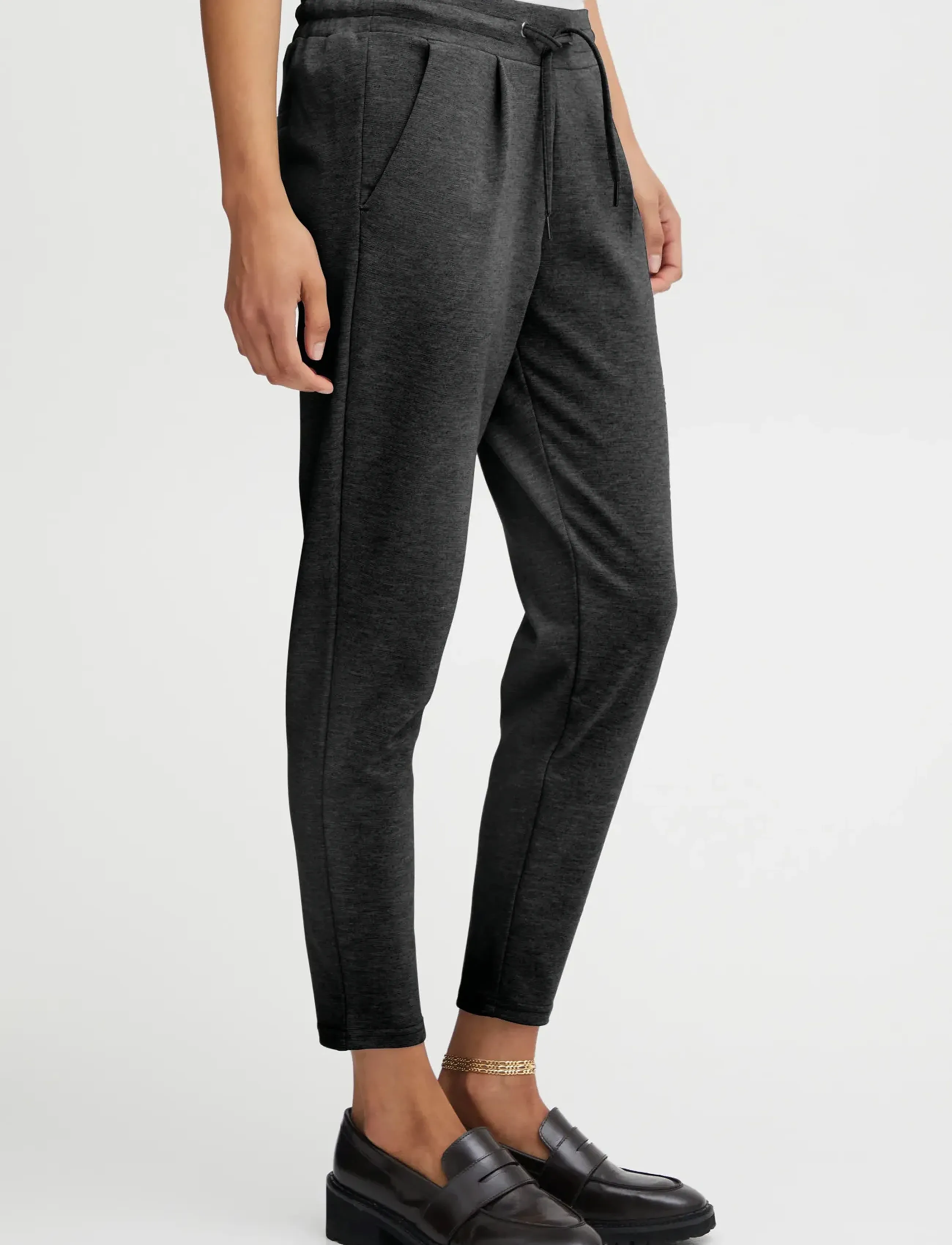ICHI - IHKATE PA - bukser med lige ben - dark grey melange - 4