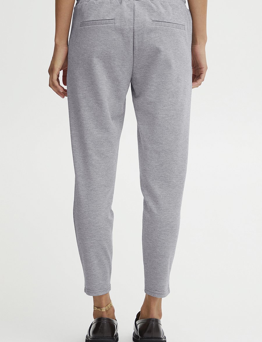 ICHI - IHKATE PA - hose mit geradem bein - grey melange - 4