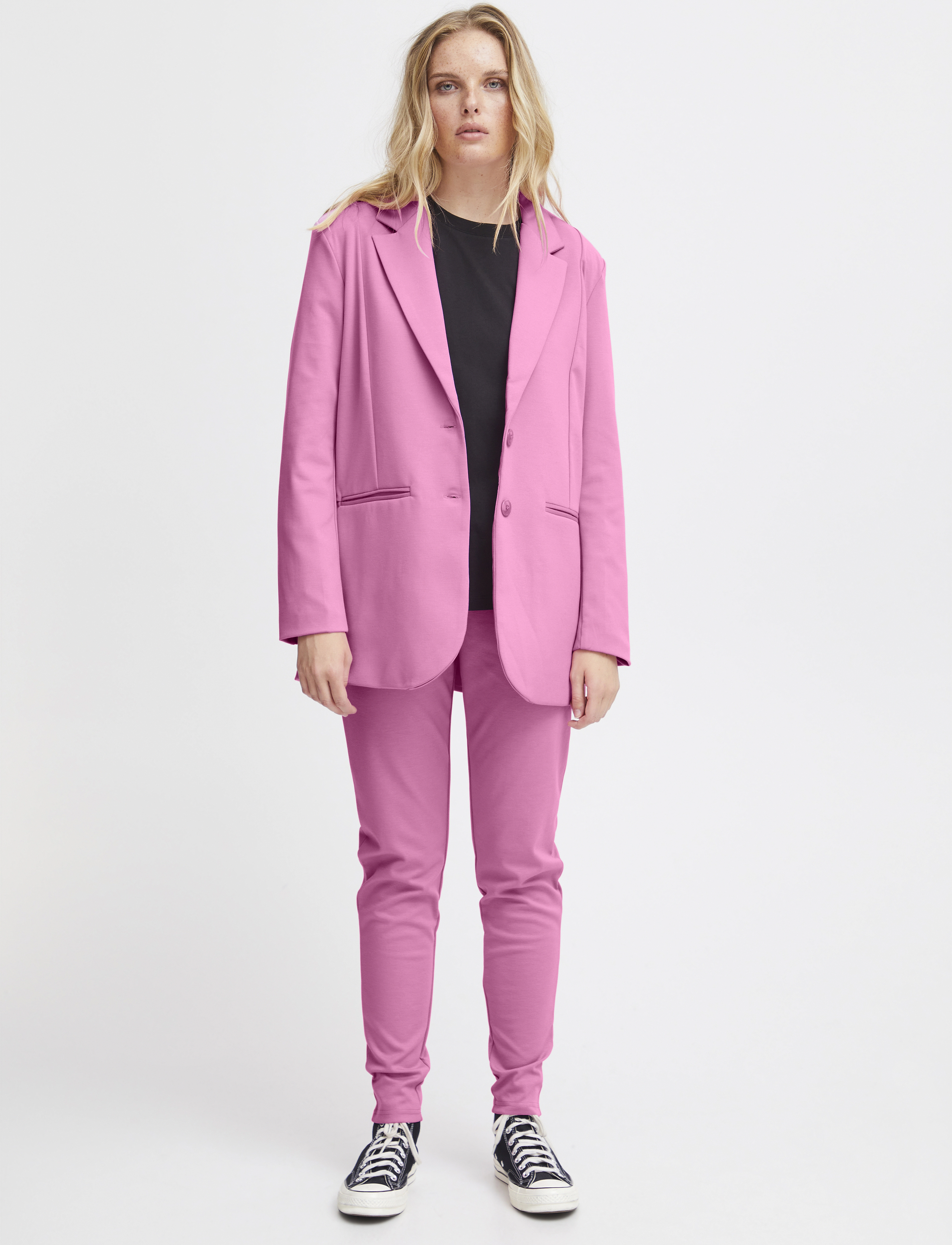 ICHI IHKATE PA2 LONG - Bukser - SUPER PINK / pink/rose